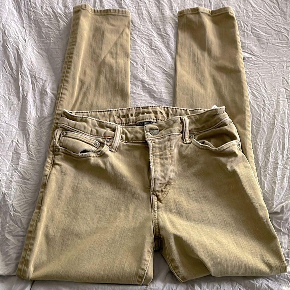 American Eagle Ne(x)t Level Flex Skinny Jeans Khaki Tan 28x3